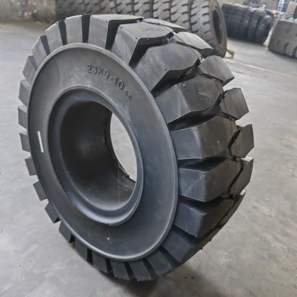 Truck loaded with forklift tyres for delivery