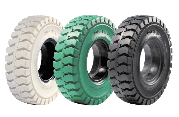 Solid and press-on forklift tyres in stock